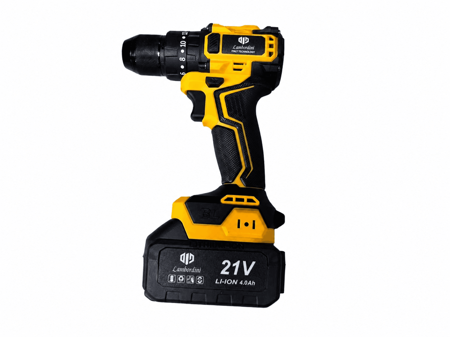 Lambordini 21V brushless drill driver with 4.0 Ah lithium-ion battery