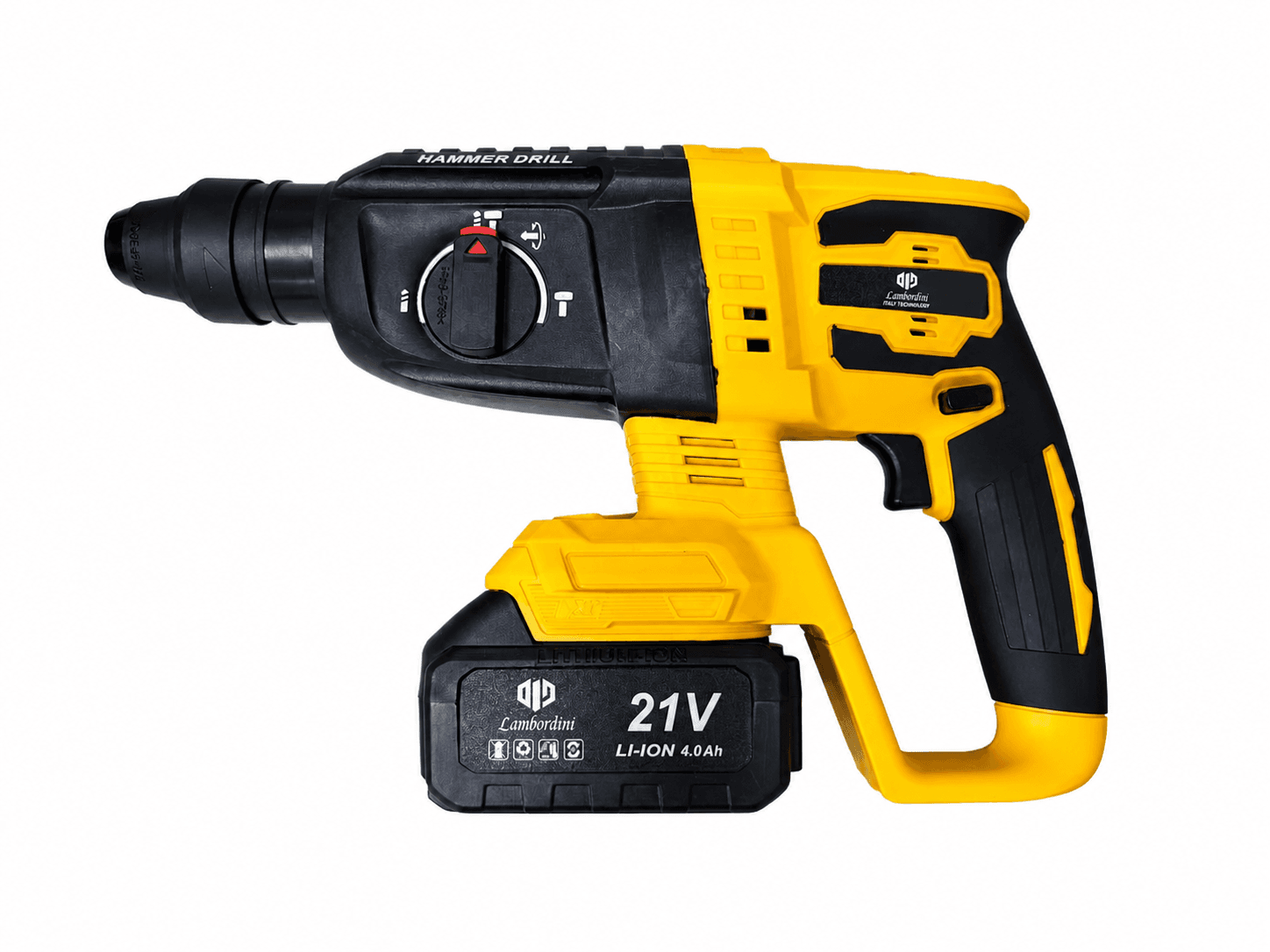 Lambordini 21V SDS-Plus rotary hammer with 4.0 Ah battery
